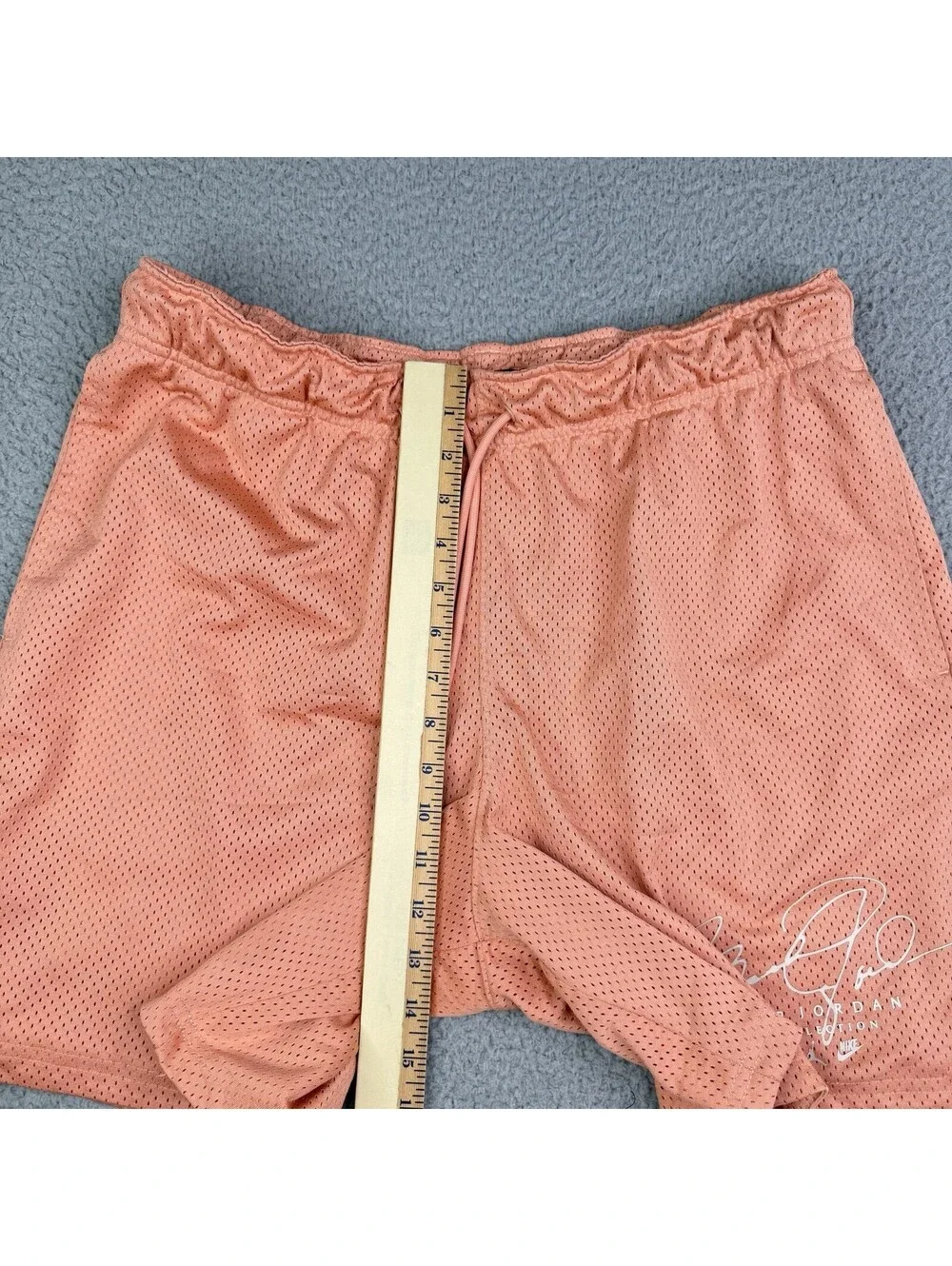 Jordan Nike Mesh Basketball Shorts Peach Light Madder Root Sz Large (34x7)